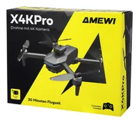 Amewi X4KPro 4 rotors Quadcopter 3840 x 2160 pixels 1500 mAh Grey