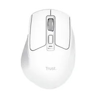 Trust Maus Niven - Maus-Typ: Business - Bedienungsseite: Rechtshänder - Maus Features: Ein-/Ausschalter - Scrollrad - Seitliche Zusatztasten - Silent-Tasten - Umschaltbare DPI-Auflösung - Detailfarbe: Weiss - Schnittstelle: Bluetooth - USB-C - Verbindungsart: Kabellos