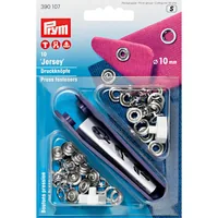 Prym Druckknöpfe Jersey Ring 10 mm, 10 Stück - Detailfarbe: Silber