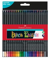 FABER-CASTELL Farbstifte Black Edition 116424 neon Farben ass. 24 Stück