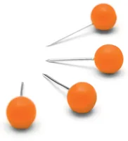 Nobo Reissnägel 100 Stück, Orange - Verpackungseinheit: 100 Stück