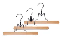 Zeller Present Hosenklemmbügel-Set, 3-tlg., Holz Braun - Material: Holz - Detailfarbe: Braun