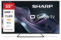 Sharp TV 55HP6265E 55, 3840 x 2160 (Ultra HD 4K), QLED - Auflösung: 3840 x 2160 (Ultra HD 4K) - Bildschirmdiagonale in Zoll: 55  - Tuner-Signal: DVB-C (Kabel) - DVB-S2 (Satellit) - DVB-T2 (terrestrisch) - HDMI Anschlüsse: 4 - Schnittstellen: 3.5-mm-Kopfhö