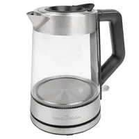 Glas-Wasserkocher PC-WKS 1190 G (inox/schwarz, 1,7 Liter)