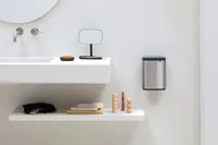 Brabantia Kosmetikeimer Bo Waste Bin 4 l, Silber matt - Fassungsvermögen: 4 l - Höhe: 27.2 cm - Anzahl Behälter: 1 - Detailfarbe: Silber matt - Form: Eckig - Material: Stahl