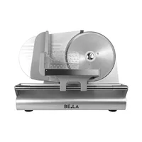 Berger Lanz Aufschnittmaschine Silber - Ausstattung: Anti-Rutsch-Füsse - Edelstahlmesser - Resteschieber - Detailfarbe: Silber - Leistung: 180 W - Gerätetyp: Aufschnittmaschine - Schnittstärke: 0 bis 12 mm - Verwendung: Aufschnitt - Brot - Gemüse - Wurst