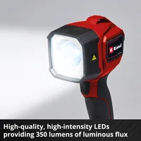 Einhell Akku-Lampe TC-CL 18/350 Li – Solo - Anwendungsbereich: Werkstatt - Leuchten Kategorie: Handleuchte - Zusätzliche Ausstattung: Keine - Leuchtmittel mitgeliefert: Ja - Leuchtmittel: LED - Schutzklasse: Keine