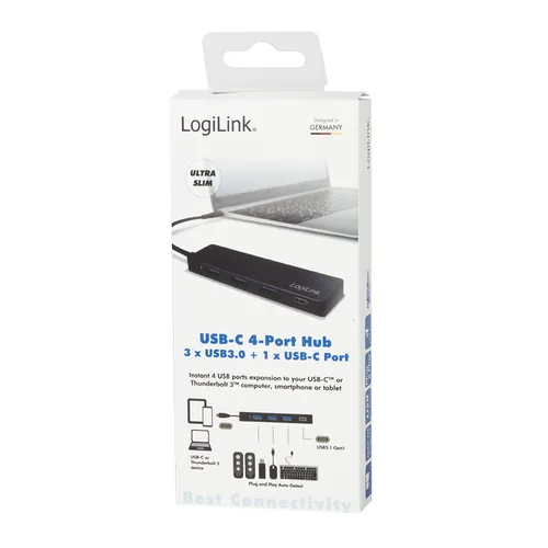 Logilink USB 3.1 HUB 31-port Type-C schwarz