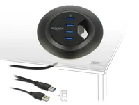 DeLOCK 62868 interface hub USB 3.2 Gen 1 (3.1 Gen 1) Type-A 5000 Mbit/s Black