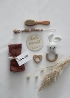 Oykami Geschenkset Mädchen Honolulu - Material: Holz - Baumwolle - Detailfarbe: Beige - Weiss - Rosa