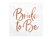 Partydeco Papierservietten Bride to be 33 cm x 33 cm, 20 Stück - Material: Papier - Grösse: 33 cm x 33 cm - Eigenschaften: Keine Eigenschaft - Anzahl Lagen: 3 - Motiv: Hochzeit - Produkttyp: Papierservietten