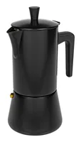 FURBER Espressokocher Chicchi 6 Tassen, Schwarz - Material: Edelstahl - Kompatible Kochfelder: Glaskeramik - Gas - Induktion - Elektro - Detailfarbe: Schwarz - Anzahl Tassen: 6 × - Betriebsart: Umluftbetrieb mit Zusatzausstattung (nicht im Lieferumfang)
