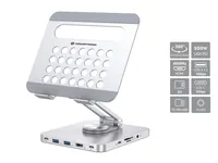 CONCEPTRONIC Tablet Halterung inkl.8-in-1 Docking silber