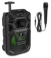 Fenton PA-System FPC8T Party Speaker - Lautsprecher Kategorie: Aktiv - Bauweise: Multifunktionsbox - Eigenschaften: Integrierter MP3 Player - Fernbedienbar - Rollen - Bluetooth Audio Streaming - Akkubetrieb - Mikrofoneingang - Bestückung: 1x 8