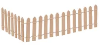 HobbyFun Mini-Utensilien Garten Zaun 25 x 5 cm, Natur - Detailfarbe: Nature - Material: Holz - Verpackungseinheit: 1 Stück - Motiv: Ohne Motiv - Anlass: Basteln