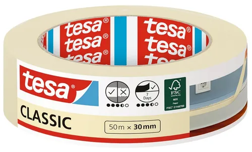 TESA CLASSIC Suitable for indoor use 50 m Beige