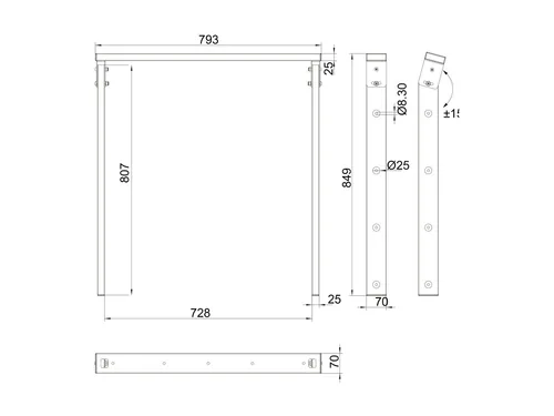 Multibrackets Deckenhalterung Ceiling Mount Pro OM55N-D - Detailfarbe: Schwarz - Eigenschaften: Deckenmontage - Pivot - Maximale Bildschirmgrösse: 55  - Maximale Tragkraft: 80 kg