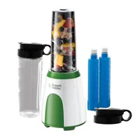 Russell Hobbs Smoothie Maker Explore Maker Mix & Go Cool Grün/Weiss - Motorleistung: 300 W - Funktionen: Ice Crushen - Mixen - Smoothies - Detailfarbe: Grün - Weiss - Fassungsvermögen: 0.6 l