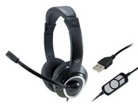 CONCEPTRONIC Stereo Headset USB-AMikroBedien. 2.00m sw