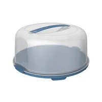 Rotho Tortenbutler Fresh hoch, Blau/Transparent - Produkttyp: Tortenbutler - Materialtyp: Kunststoff - Material: Polypropylen (PP) - Detailfarbe: Transparent - Blau - Anzahl Etagen: 1 × - Stapelbar: Nein