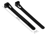 Alcasa KAB-R30S74 fascetta Releasable cable tie Nylon Nero 100 pz