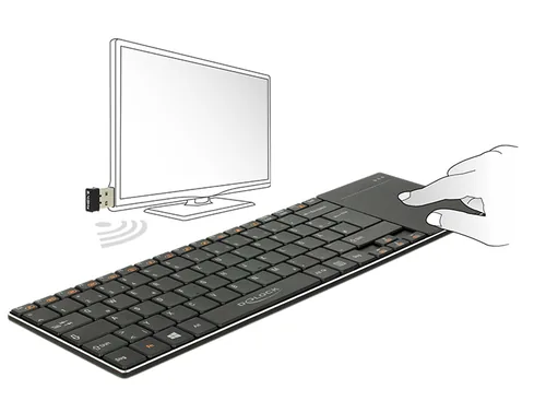 DeLOCK 12454 mobile device keyboard Micro-USB Black