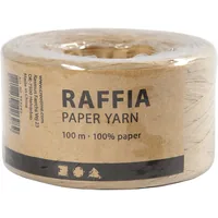Creativ Company Geschenkband Raffiabast 8 mm x 100 m, Beige - Breite: 8 mm - Länge: 100 m - Verpackungseinheit: 1 Stück - Detailfarbe: Beige - Band-Art: Geschenkband