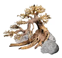 Dennerle Dekoration Bonsai Box - Einrichtung: Wurzeln & Gestein - Material: Holz