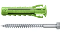 Dübel SX Plus Green 10x50 S K (grün, 5 Stück, mit Schraube)