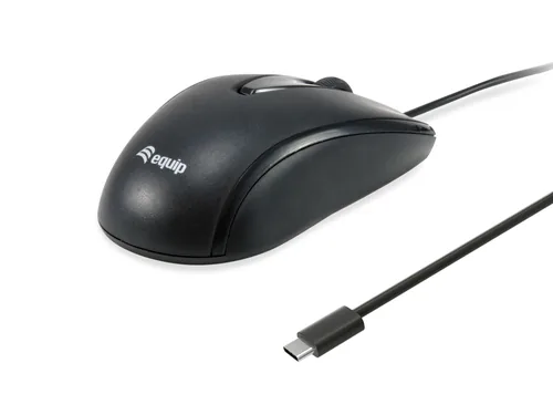 Equip Kompaktmaus USB-C Stecker LR 1.50m schwarz