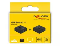 Delock HDMI 2 - 1 Umschalter bidirektional 4K 60 Hz kompakt