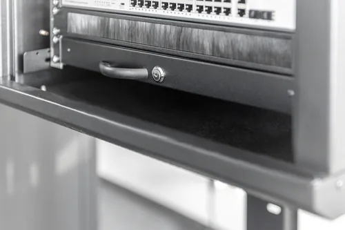 DIGITUS Schublade 1HE 483mm schwarz abschließbar