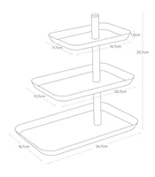 Yamazaki Etagere Tower 3-stufig, Schwarz - Produkttyp: Etagere - Materialtyp: Metall - Material: Metall - Detailfarbe: Schwarz - Anzahl Etagen: 3 × - Stapelbar: Nein