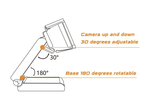 CONCEPTRONIC Webcam USB-A2.0 72 1080P 30Hz FullHD Mikro sw
