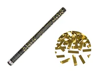 Partydeco Streudeko Konfettikanone Streifen Gold, 80 cm - Motiv: Streifen - Material: Folie - Detailfarbe: Gold