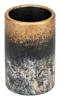 Wenko Zahnputzbecher Lacona Gold/Grau/Schwarz - Detailfarbe: Gold - Grau - Schwarz - Detailmaterial: Beton - Grundmaterial: Beton