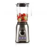 Domo Standmixer DO710BL Schwarz/Silber - Motorleistung: 1000 W - Funktionen: Impulsfunktion - Mixen - Smoothies - Zerkleinern - Fassungsvermögen Saftbehälter: 1.5 l - Detailfarbe: Schwarz - Silber