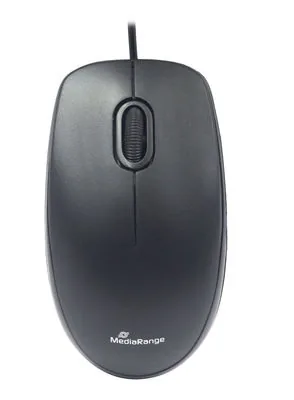 MediaRange Maus USB 2.0 3 Tasten, geräuscharm schwarz