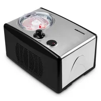LIFE Eismaschine MD 18387 (schwarz/edelstahl, für 800ml Eiscreme, 150 Watt)