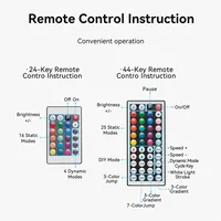 Vention Silicone Neon LED strip with remote control, 12V, 2m