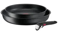 Tefal Pfannen-Set Ingenio Black Stone 24 cm/28 cm - Material: Aluminium - Pfannentyp: Pfannen-Set - Kompatible Kochfelder: Glaskeramik - Gas - Induktion - Elektro - Antihaftbeschichtung: Ja - Detailfarbe: Schwarz - Set: Ja