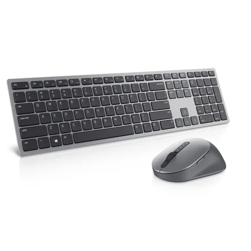 Dell Tastatur-Maus-Set KM7321W Multi-Device Wireless US-Layout - Maus Features: Umschaltbare DPI-Auflösung - Easy Switch - Scrollrad - Tastatur Typ: Standard - Business - Tastaturlayout: QWERTY (US-INT) - Tastatur Features: Hotkeys - Ziffernblock - Einste