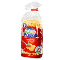Bschüssig Teigwaren Krawättli 500 g - Produkttyp: Geformte Nudeln - Nährwertangabe pro: 100 g - Energiegehalt (in kj): 1520 KJ - Energiegehalt (in kcal): 361 Kcal - Fett: 3 g - Gesättigte Fettsäuren: 1 g