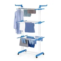 EASYmaxx Turmtrockner 17.5 m - Leinenlänge: 17.5 m - Detailfarbe: Weiss - Blau - Wäscheständer Art: Turmtrockner - Material: Polypropylen (PP) - Metall