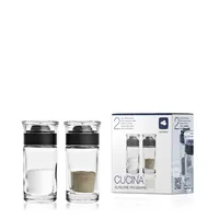 Leonardo Salz- & Pfefferstreuer Cucina Transparent - Materialtyp: Glas - Anwendungszweck: Pfeffer - Salz  - Material: Glas - Detailfarbe: Transparent - Set: Ja