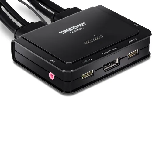 TRENDnet KVM Switch 2-Port Kit 4K DisplayPort