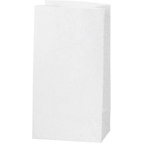 Creativ Company Geschenktüte Glitzer 8 Stück, Weiss - Material: Papier - Verpackungseinheit: 8 Stück - Motiv: Uni - Detailfarbe: Weiss - Verpackungsart: Geschenktüte