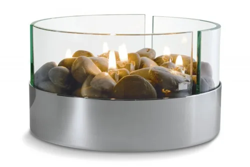 Philippi Tischfeuer Burn Ø 20 cm, Glas - Gewicht: 3.75 kg - Breite: 20 cm - Höhe: 11 cm - Tiefe: 20 cm - Aussenanwendung: Nein - Kamin Typ: Tischkamin