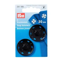 Prym Druckknöpfe Schwarz, 30 mm - Detailfarbe: Schwarz