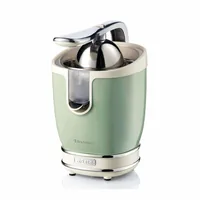 Ariete 413, Vintage Juicer, Professional Electric Juicer with Lever, 2 Cones for Large and Small Fruits, Anti-Drip Spout, Silent Motor, Professional Squeezing, Green